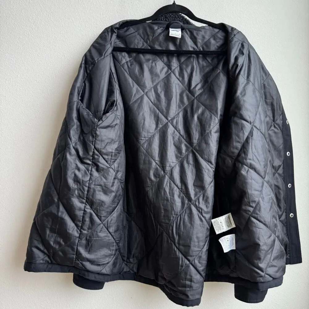 Nike SB Padded Flannel Quilted Barn Jacket Coat Black DQ6328-410 Mens Size XL